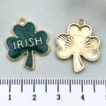 Zinc Alloy Four Leaf Clover Beer Festival Charm Pendant for Earrings Keychain DIY