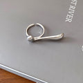 Metal Teardrop Open Ring Flower Pearl Ring 3 Styles view 6