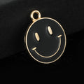 Enamel Smiley Face Charm Pendant Six Colors Gold Tone view 9