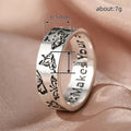 Silver Butterfly Engraved Band Ring Soul Shine Quote 6-10 view 4