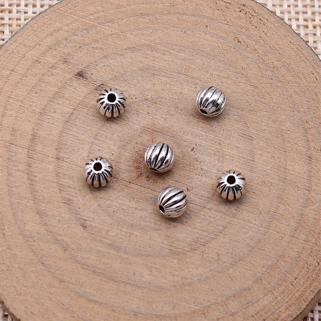4.9x4.9x4.5mm 0.33g Multicolor Zinc Alloy Round Pumpkin Spacer Beads for Bracelet Necklace Making