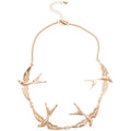 Swallow Wing Metal Necklace Pearl Drop Earrings 3 Styles view 5