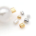 Short Round Tube Crimp Beads in Two Sizes Jewelry Findings view 2