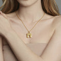 Gold Arc De Triomphe Pendant Necklace Chain Extender view 2