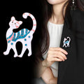 Black Cat Enamel Two Designs Metal Brooch Pin for Jackets and Lapels view 3