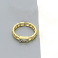 Gold Tone Rectangular Crystal Chain Link Adjustable Rings in Four Colors view 9