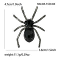 Faceted Crystal Spider Brooch with Slender Rhinestone Legs view 8