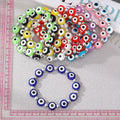 Colorful Round Resin Evil Eye Bead Stretch Bracelets in Twelve Colors view 5