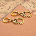 Infinity Love Connector Antique Tone Alloy Jewelry Making Component in 3 Finishes view 2