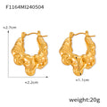 Twisted Rope Knot Hoop Earrings Gold Or Steel Finish view 6