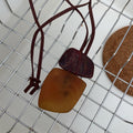 Layered Geometric Pendant Cord Necklaces in Four Colors view 6