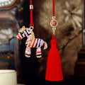 Crystal Zebra Keychains with Corded Plain and Car Hanging Options view 1