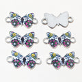 Double Butterfly Enamel Charms in Thirteen Color Styles view 12