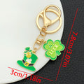 Eight Green Clover Hat and Beer Metal Keychain Designs view 5
