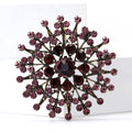 Radiating Crystal Flower Brooch Pin in Four Colors view 4