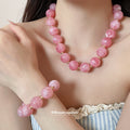 Acrylic Round Bead Necklaces And Bracelets Gold Spacers Ten Styles view 3
