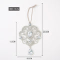 Rhinestone Silver Metal Christmas Tree Hanging Ornament Charm view 5