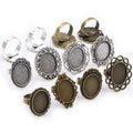 Oval Cabochon Ring Blank Collection Jewelry Making Components view 1