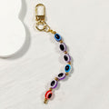 Long Oval Bead Strand Clip Keychains in Seven Colorways view 10