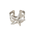 Hammered Starfish Bracelet Shell Spiral Arm Cuff Four Styles view 5