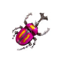 Red Silver Tone Beetle Crystal Two Designs Metal Brooch Pin view 5