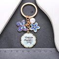 Blue-Led Four-Style Mother's Day Butterfly Flower Keychain Collection view 4