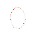 Red and White Beaded Layered Long Pendant Necklace view 5