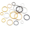 Textured Twist Jump Rings in Mixed Sizes and Finishes view 5