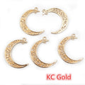 Openwork Crescent Moon Metal Charms in Eight Finishes view 9