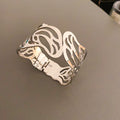 Six Mixed Wide Open Cuff Bracelets With Leaf Wing And Filigree Patterns view 2
