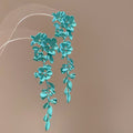 Blue Floral and Beaded Drop Earrings in Thirty Three Designs view 8