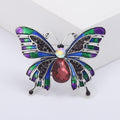Stained Glass Effect Butterfly Brooch in Four Jewel Tones view 9