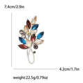 Two Leaf Crystal Branch Brooch in Four Rich Colorways view 8