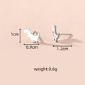 Gold and Silver Tone Small Dinosaur Stud Earring Pairs view 4