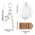 Beaded Angel Lobster Clasp Keychain With Danke Letter Beads view 2