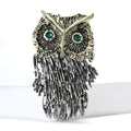 Antiqued Owl Brooch In 1 Style With Polished Metal And Decorative Details view 3