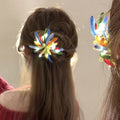 Multicolor Pipe Cleaner Firework Light Up Duckbill Hair Clip view 1