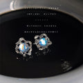 Silver-Tone Liquid Open Frame Aurora Sphere Stud Earrings view 4