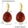 Resin Teardrop Leverback Earrings Multi Color Gold Hook view 10