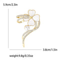 Ribbon And Clover Brooch With Pearl Accents in Two Metal Tones view 5