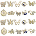 Yellow Butterfly and Elephant Metal Charms with 8 Listed Options view 1
