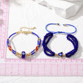 Multistrand Seed Bead Evil Eye Bracelets in Eight Colors view 3