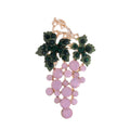 Green Purple Grape Crystal Four Designs Metal Brooch Pin view 7