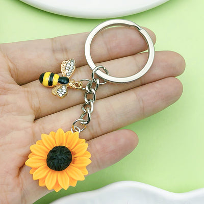 Image 1 showing a hand holding two different types of key chains.
