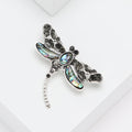 Abalone Shell Dragonfly Brooch In 1 Style With Polished Metal And Decorative Details view 3