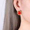 Gold Red Studs