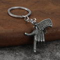 Finger Gun Hand Gesture Metal Keychain in Four Color Finishes view 7