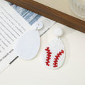 Seed Bead Baseball Drop Earrings Round And Teardrop Styles view 4