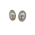 Multi-Strand Pearl Choker and Oval Pearl Studs 2 Styles view 5