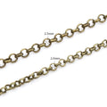 Unwelded Round Link Chain in Black, Gold, Silver, and Bronze Tones view 2